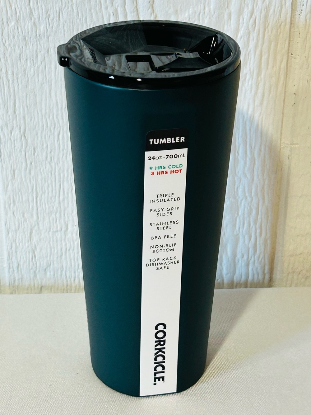 NEW Corkcicle 24oz Teal Stainless Steel Tumbler
